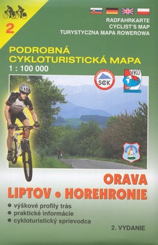 Podrobná cykloturistická mapa Orava, Liptov, Horehronie