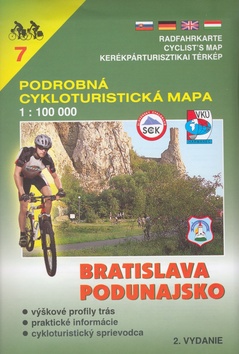 Podrobná cykloturistická mapa Bratislava, Podunajsko