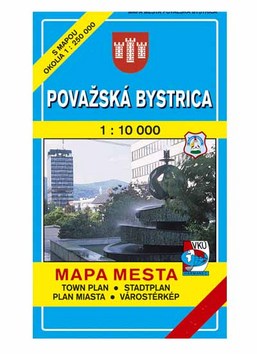 Považská Bystrica Mapa mesta Town plan Stadtplan Plan miasta Várostérkép