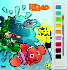 Vymaľovanka s vodovými farbami Hľadá sa Nemo