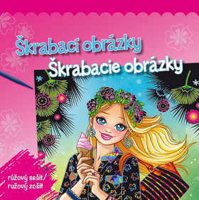 Škrabací obrázky/Škrabacie obrázky růžový sešit/růžový zošit