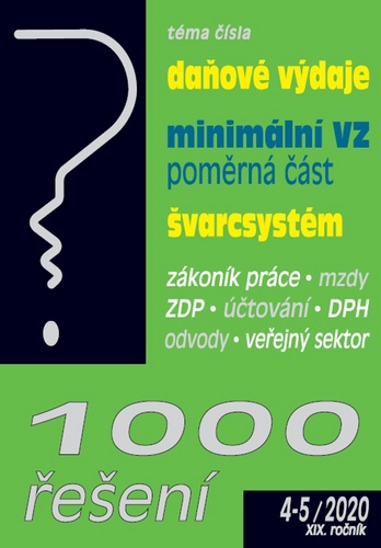 1000 řešení daňové výdaje, minimální VZ, švarcsystém