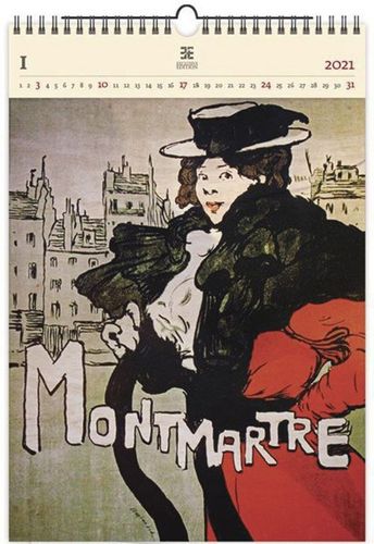 Dřevěný obrazový kalendář 2021 Montmartre