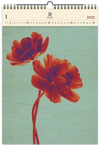 Dřevěný obrazový kalendář 2021 Tulip