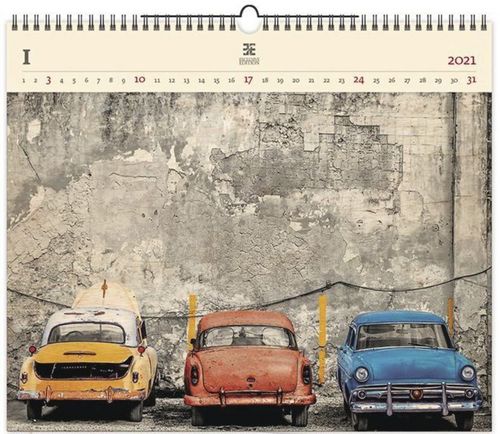 Dřevěný obrazový kalendář 2021 Cars