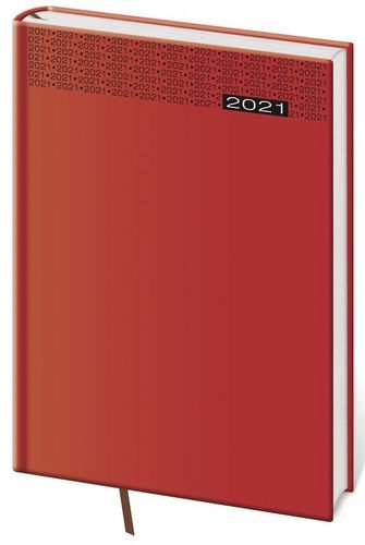 Diář 2021 denní A5 Gommato - červená