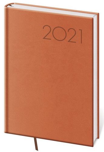 Diář 2021 denní A5 Print - oranžová