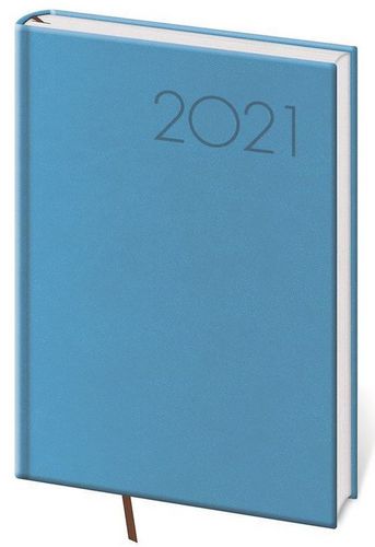 Diář 2021 denní A5 Print - světle modrá
