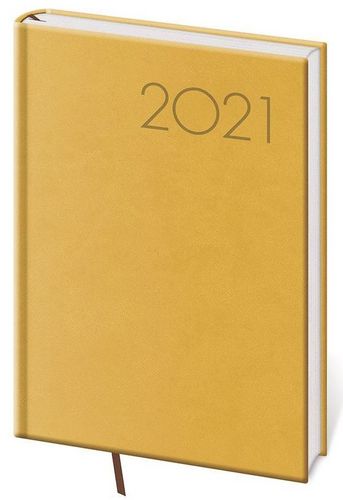 Diář 2021 denní A5 Print - žlutá