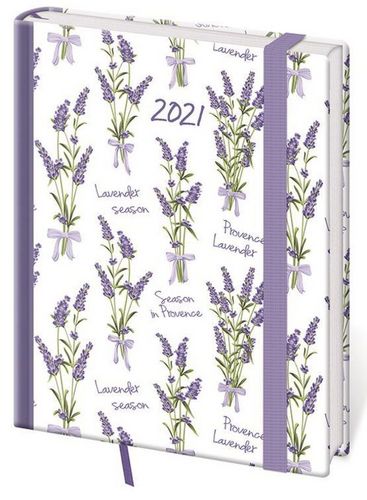 Diář 2021 denní B6 Vario - Lavender s gumičkou