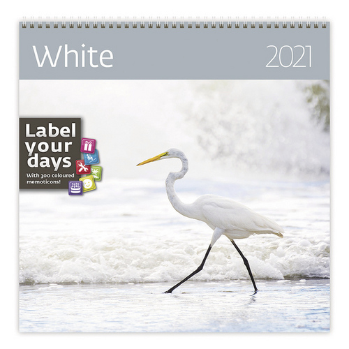 White - nástěnný LP kalendář 2021