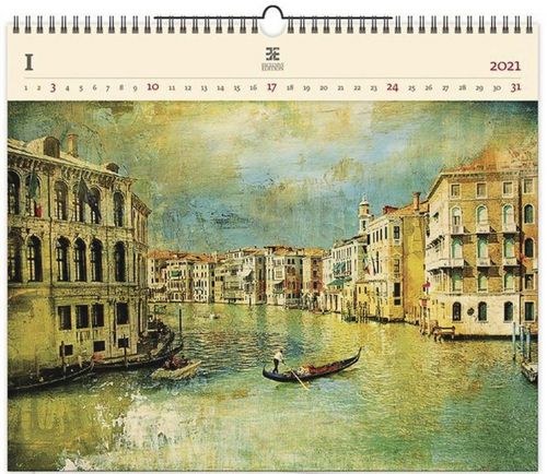 Dřevěný obrazový kalendář 2021 Venezia IV.