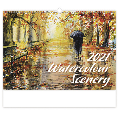 Watercolour Scenery - nástěnný kalendář 2021