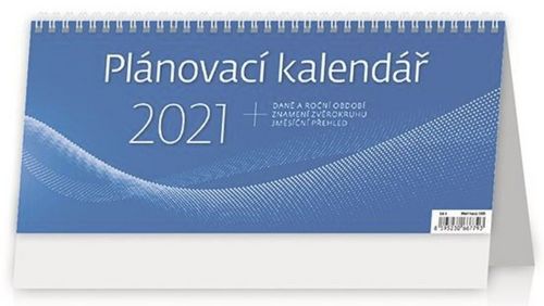 Plánovací kalendář MODRÝ - stolní kalendář 2021