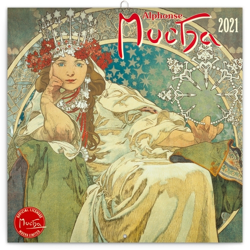 Poznámkový kalendář Alfons Mucha 2021