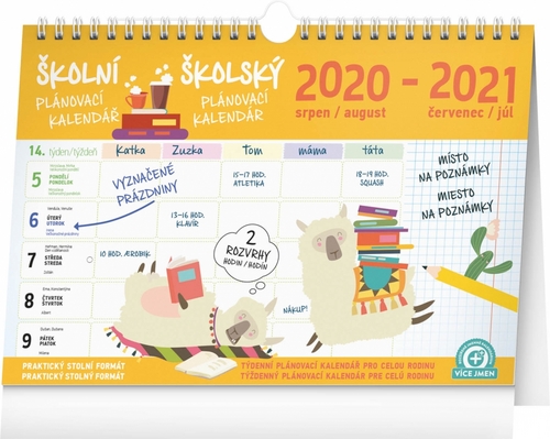 Školní plánovací kalendář s háčkem 2021
