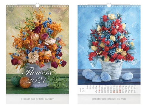 Flowers - nástěnný kalendář 2021