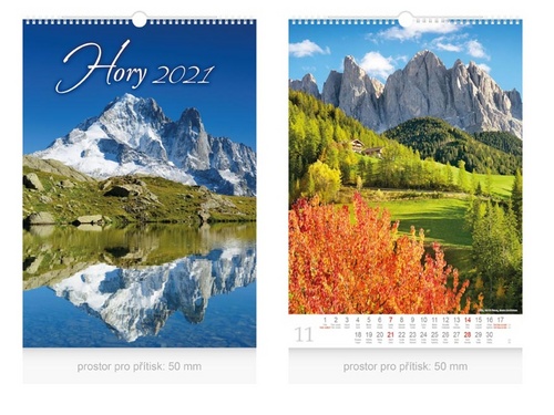 Hory - nástěnný kalendář 2021