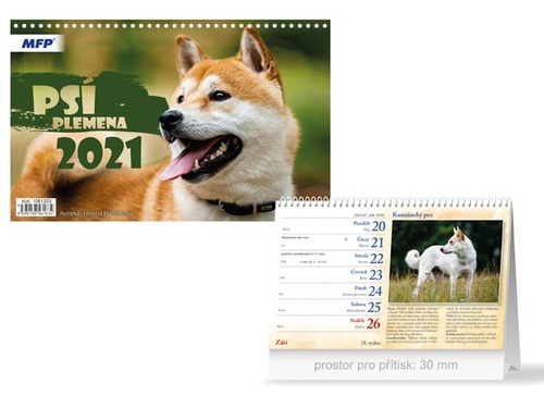 Psí plemena - stolní kalendář 2021