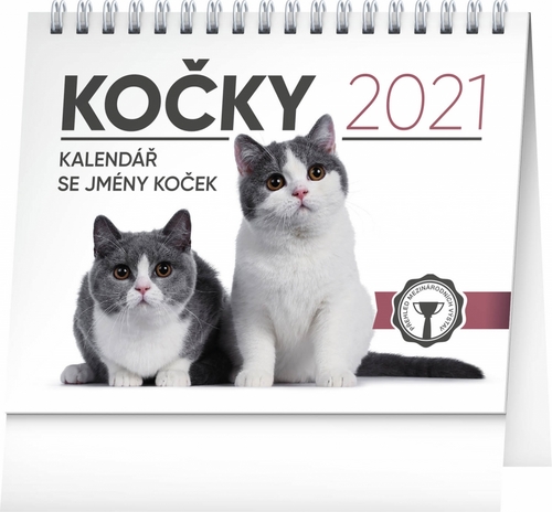 Stolní kalendář Kočky se jmény koček 2021