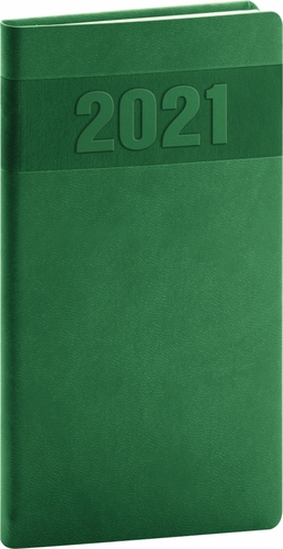 Kapesní diář Aprint 2021, zelený