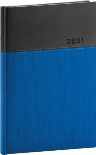 Týdenní diář Dado 2021, modročerný, 15 × 21 cm