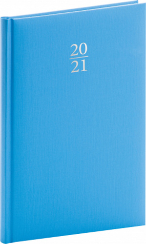 Týdenní diář Capys 2021, světle modrý, 15 × 21 cm