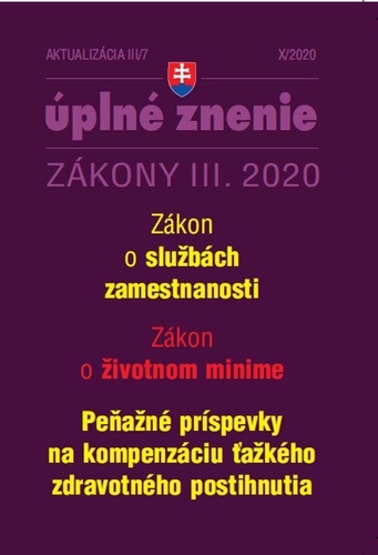 Aktualizácia III/7 2020 – Zákon o službách zamestnanosti