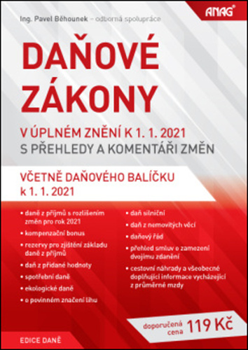 Daňové zákony v úplném znění k 1. 1. 2021