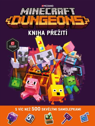 Minecraft Dungeons Kniha přežití se samolepkami