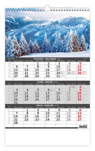 Hory tříměsíční 2022 - nástěnný kalendář