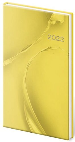 Diář 2022 týdenní kapesní Vario - Yellow design