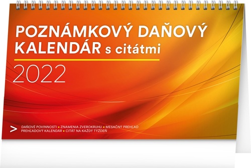 Poznámkový daňový s citátmi 2022 - stolový kalendár