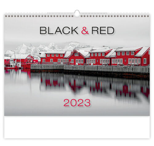 Black Red 2023 - nástěnný kalendář