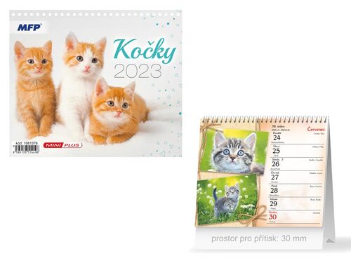 Mini Kočky 2023 - stolní kalendář
