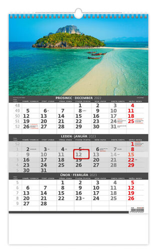 Pobřeží - 3měsíční/Pobrežie - 3mesačné 2023 - nástěnný kalendář