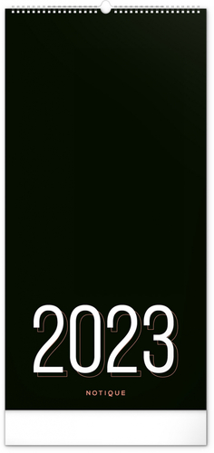 Plánovací kalendář Černý 2023 - nástěnný kalendář