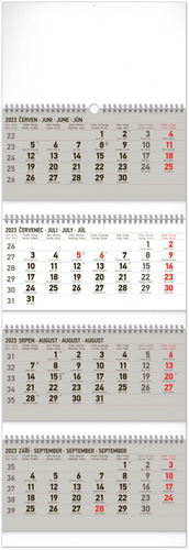 4měsíční standard skládací - nástěnný kalendář