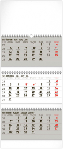 3měsíční kalendář standard skládací - nástěnný kalendář