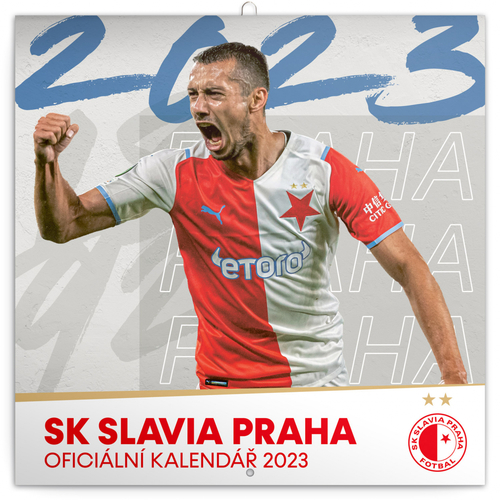 Poznámkový kalendář SK Slavia Praha 2023 - nástěnný kalendář