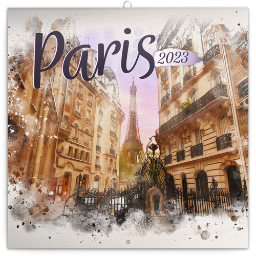 Poznámkový kalendář Paříž 2023 - nástěnný kalendář