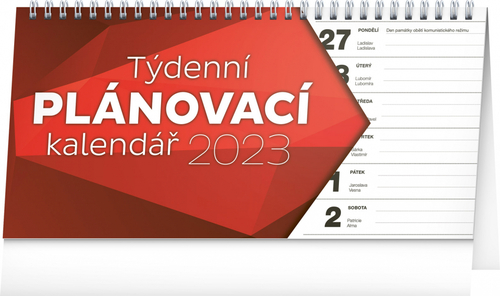 Plánovací řádkový kalendář 2023 - stolní kalendář