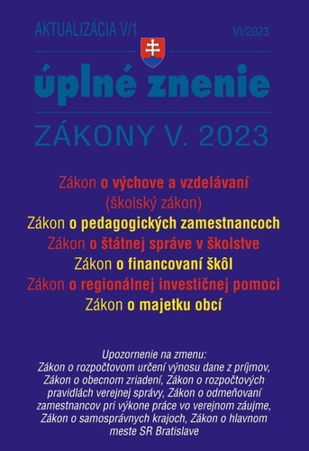 Aktualizácia V/1 2023 – štátna služba, informačné technológie verejnej správy