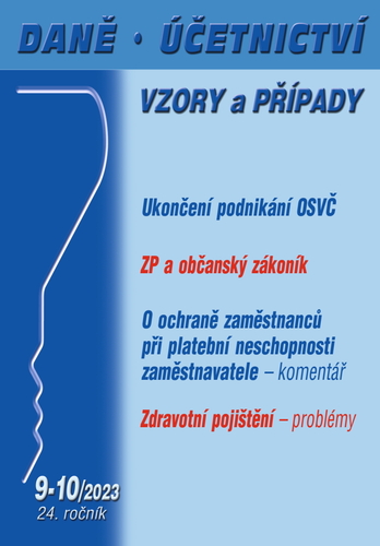 Daně, účetnictví, vzory a případy 9-10/2023