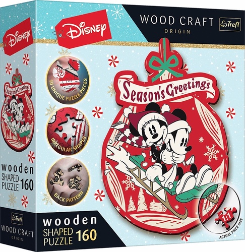 Wood Craft Origin puzzle Vánoční dobrodružství Mickeyho a Minnie