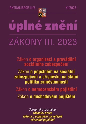 Aktualizace 2023 III/5 - o organizaci a provádění sociálního zabezpečení