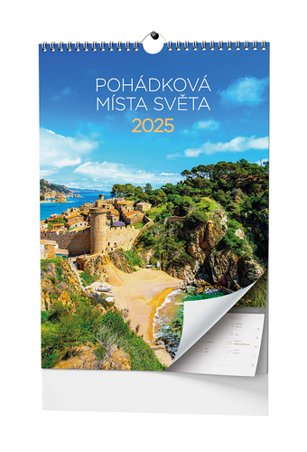 Pohádková místa světa 2025 - nástěnný kalendář