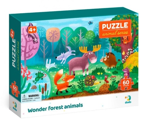 Puzzle Zvířata Podivuhodná lesní zvířata 60 dílků