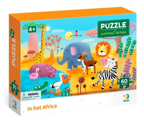 Puzzle Zvířata Vedro v Africe 60 dílků