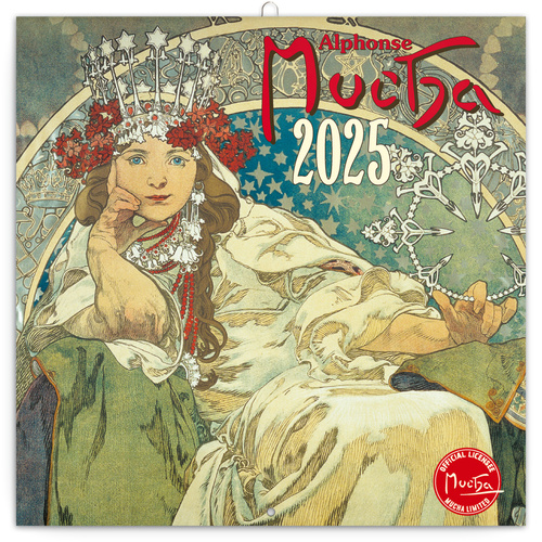 Alfons Mucha 2025 - nástěnný kalendář